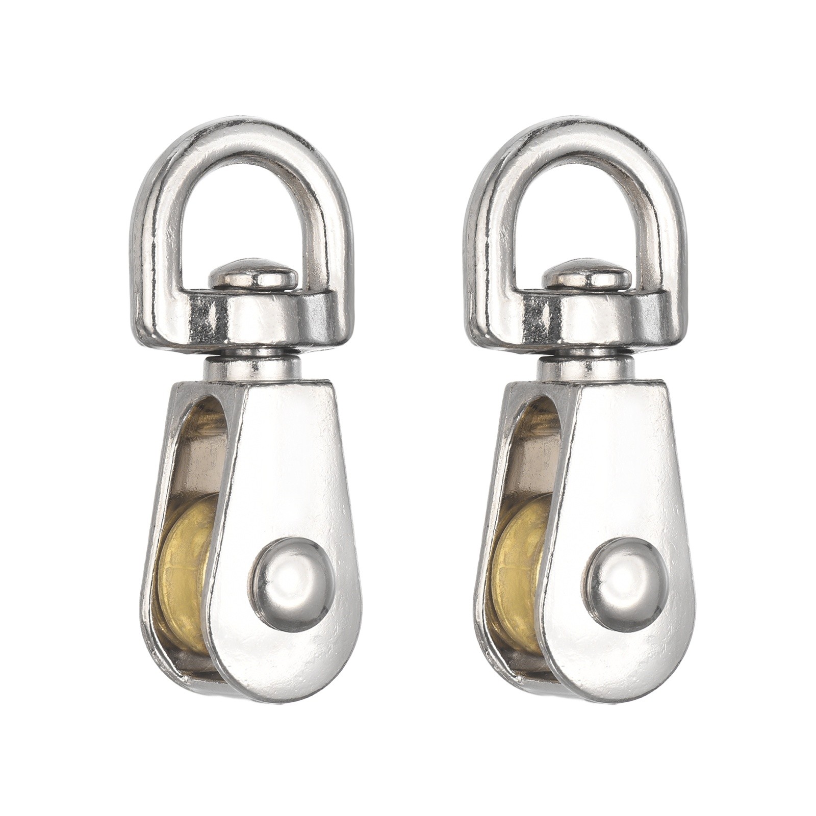 Single Pulley Block, (Loading 500KG)(2Pcs), Zinc Alloy Swivel Rigging