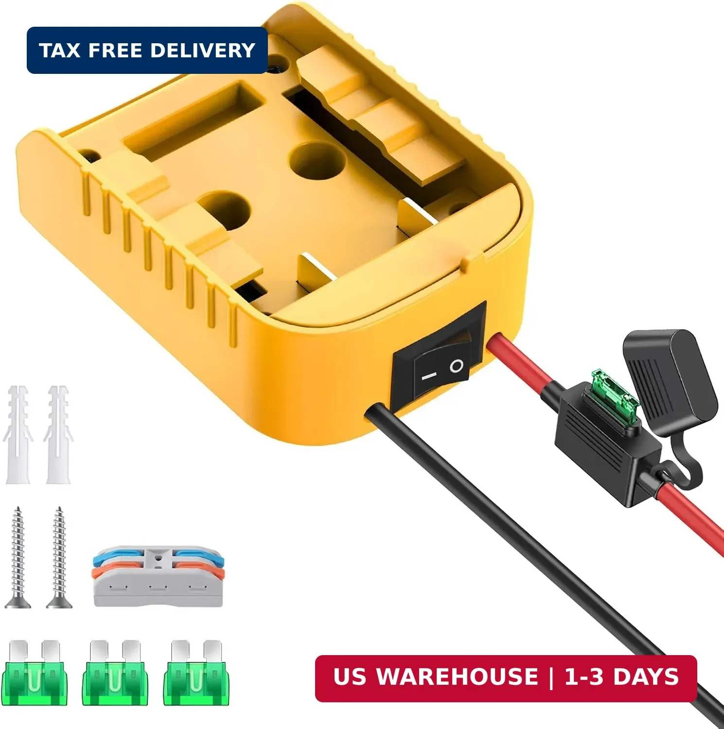 1 Packs Power Wheel Adapter for Dewalt 20V Battery Adapter Power Wheel Battery C