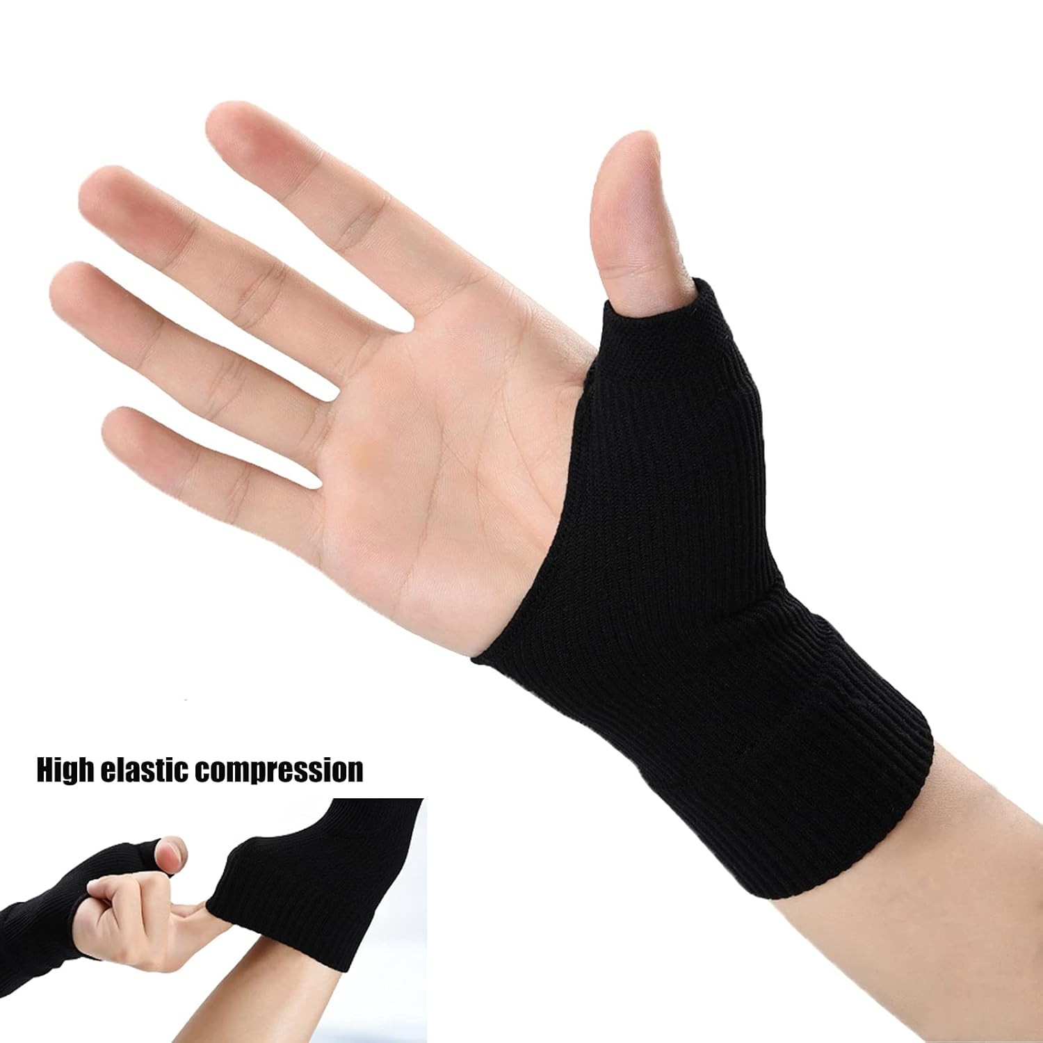Wrist Thumb Support Compression Gloves (1 Pair), Breathable One Size