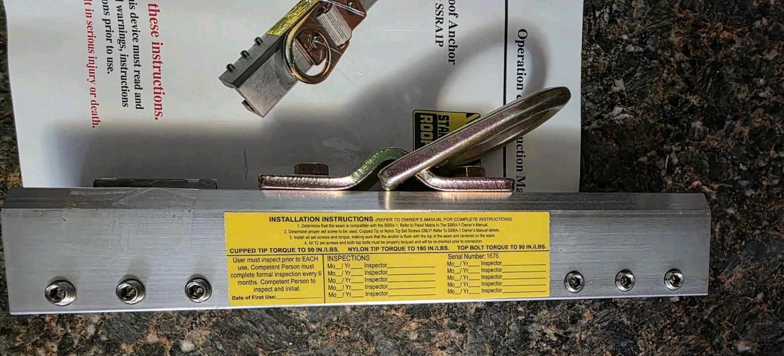 Falltech Bolt/Weld D-Ring Standing Seam Roof Anchor Model # SSRA1
