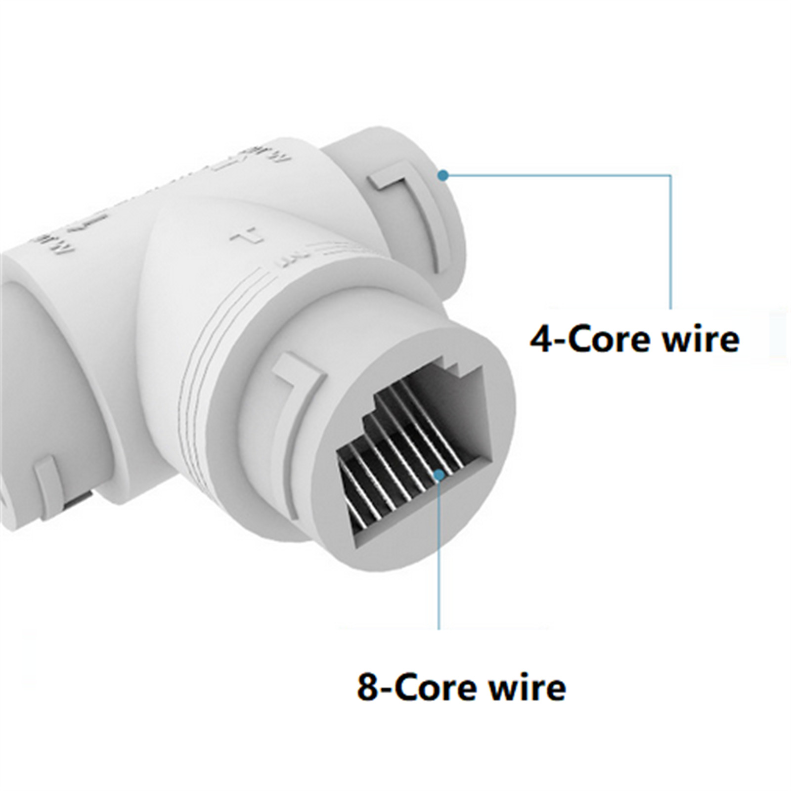 POE Splitter 2-in-1 Network Cabling Three-way RJ45 Adapter For Security Camera