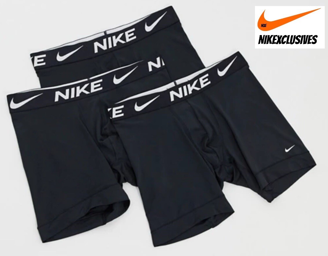 Nike Pro DRI-FIT 6" Compression Boxer Briefs Black Men's Large 3-PACK NWT