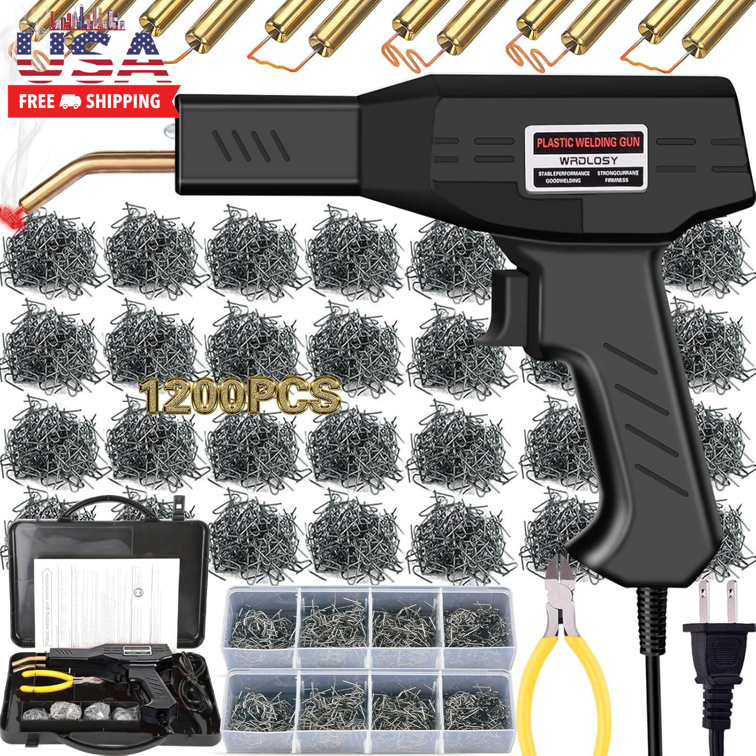 Plastic Welder, 1200PCS Staples, Plastic Welding Kit, Must Have for Diyers, Inst