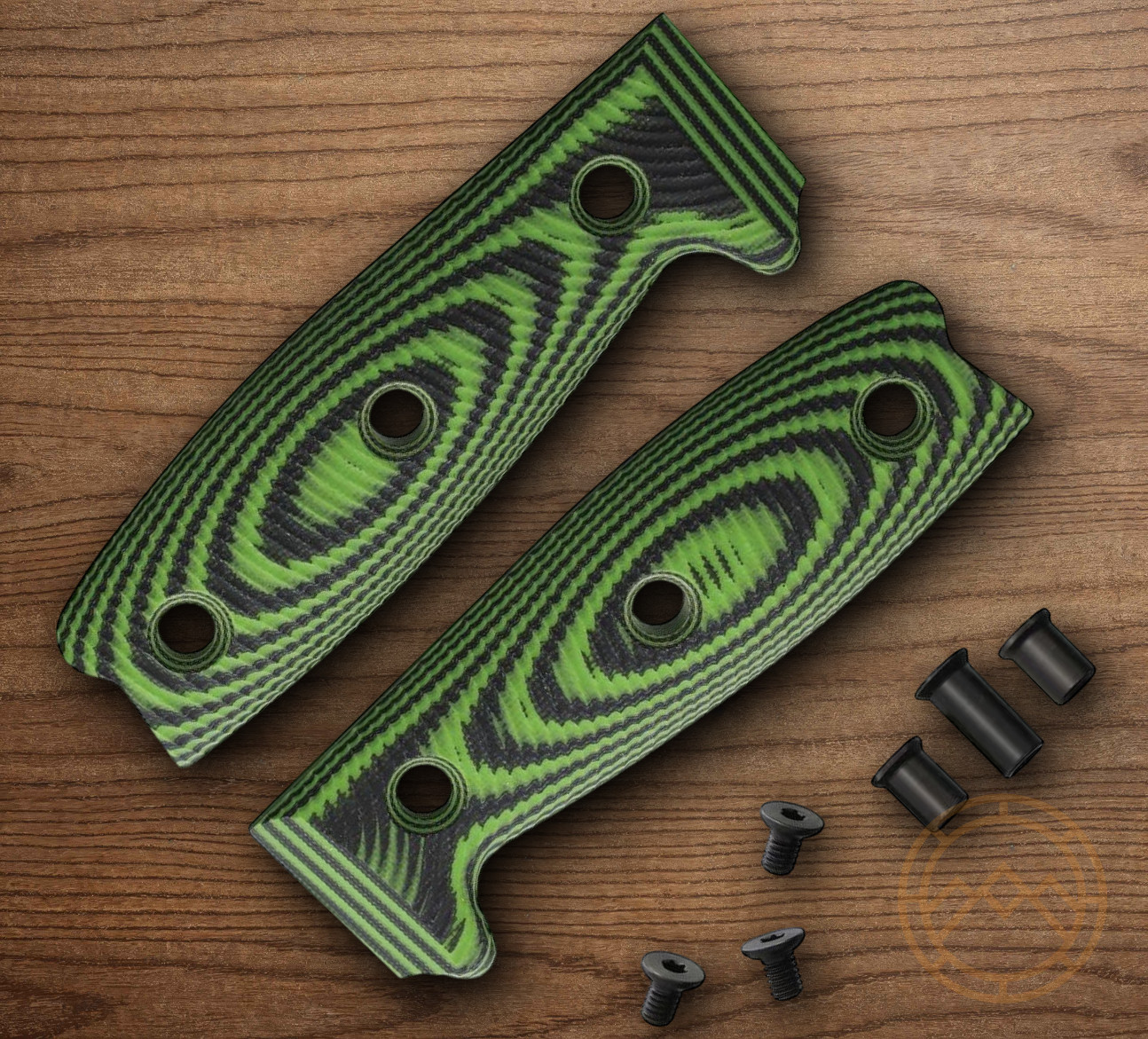 ESEE Handle For ESEE 4 Knife Black/Neon Green G10 Construction Hardware Included
