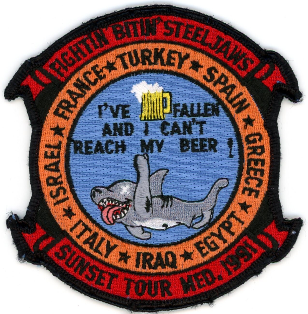 US Navy Patch: Carrier Airborne Early Warning Squadron 122 (VAW-122) Med tour 99