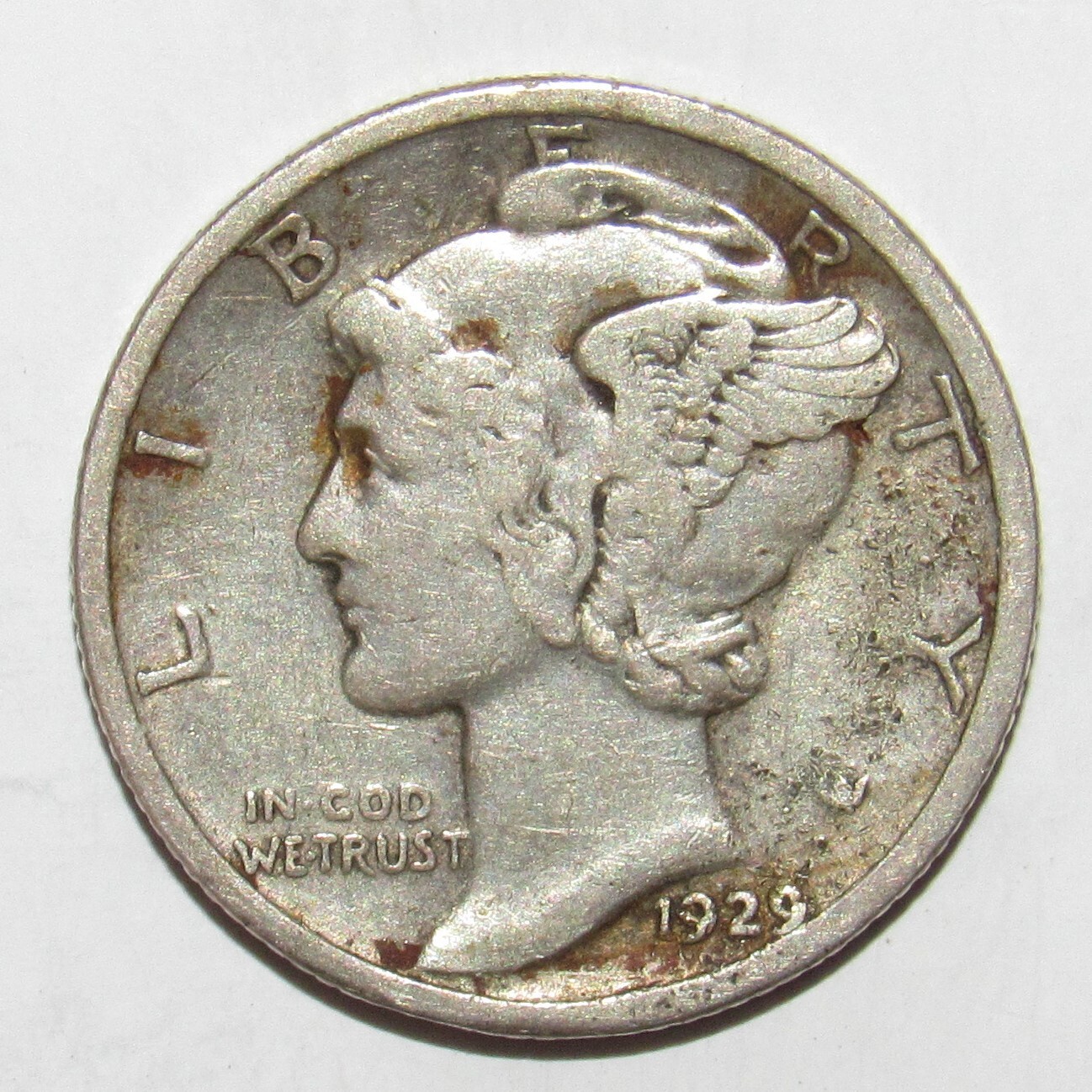 1929 S Mercury Dime VF (C70)