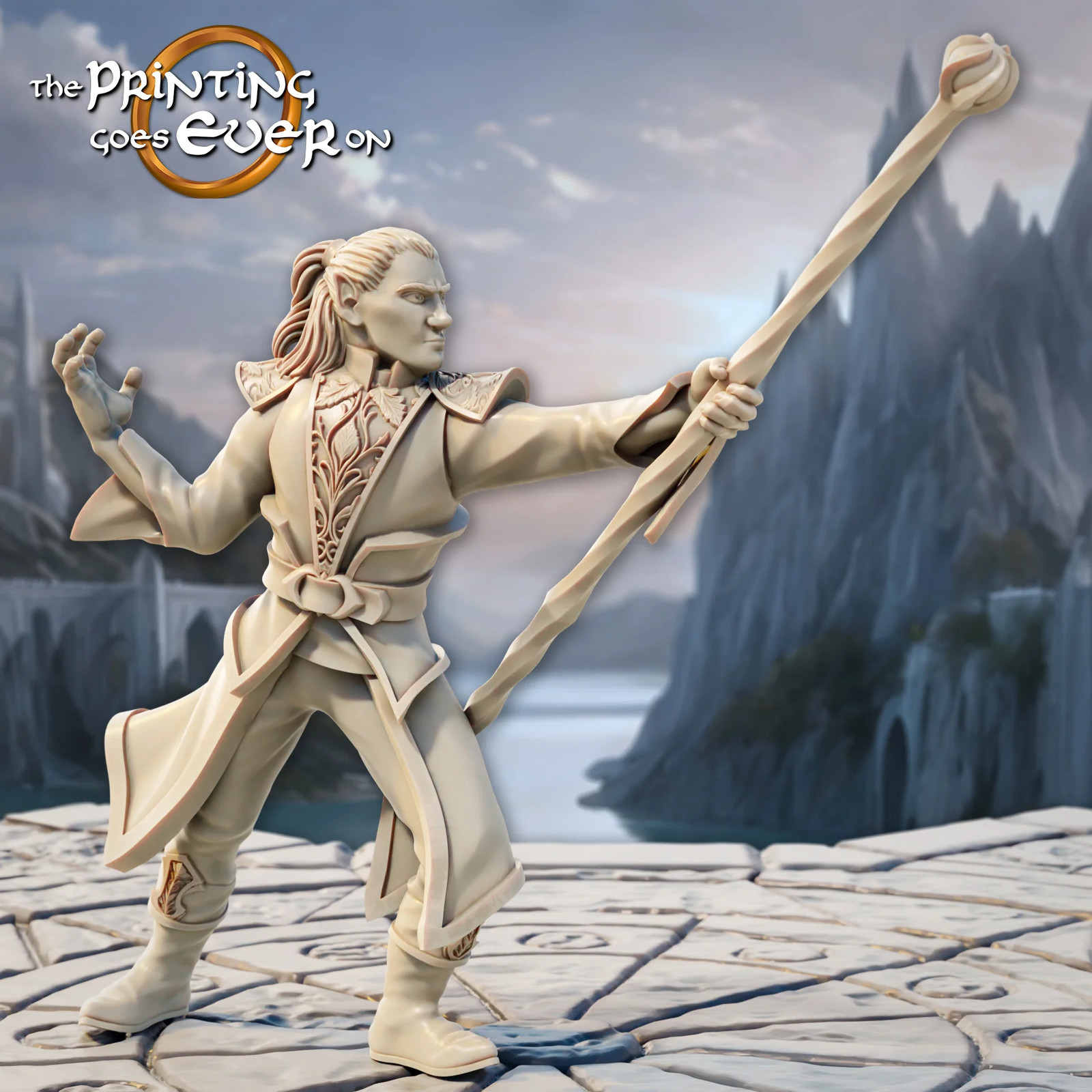 Elven Stormcaller Mages - Resin Tabletop Miniature