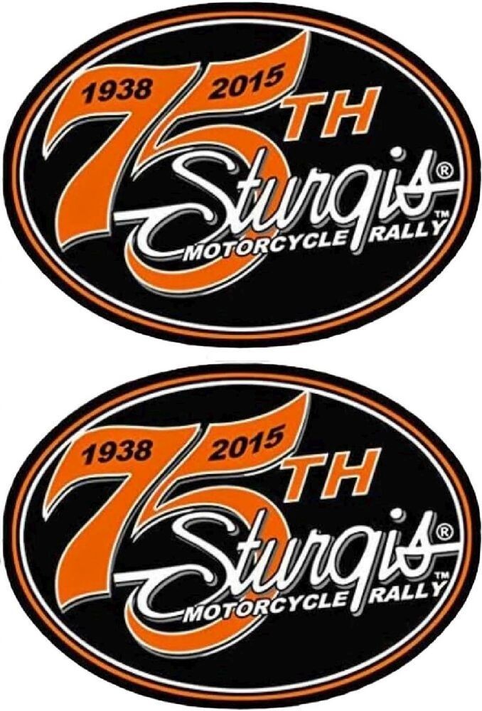 2015 Sturgis Rally 75th Anniversary Logo Motorcycle Rally Patch |2PC IRON ON 4"