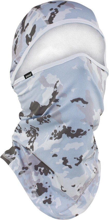 Zan Headgear Convertible Balaclava White Camo Mask Hood Neck Gaiter All Seasons