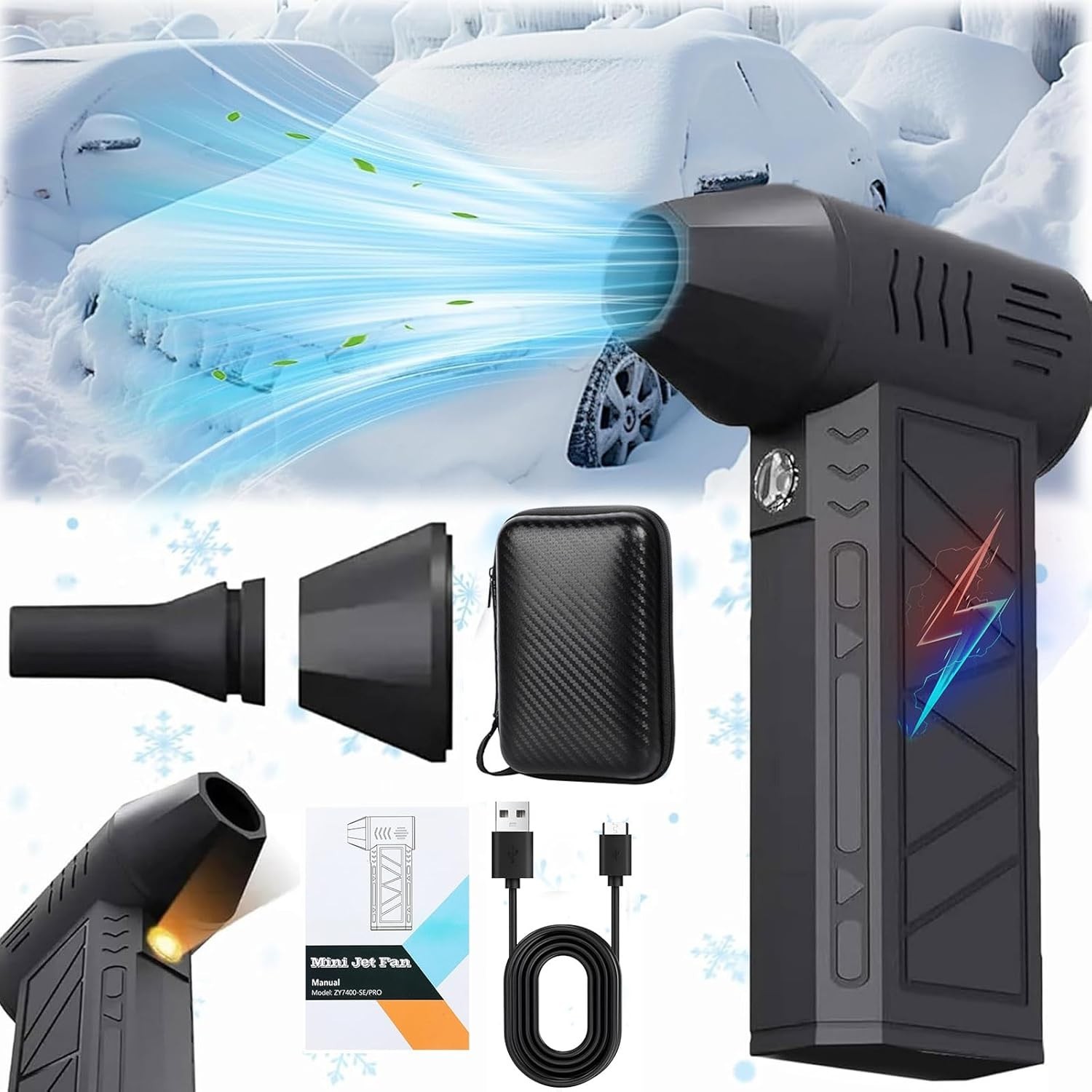 Air Duster 130000RPM 52m/s Mini Jet Turbo Fan Electric Air Blower Duster Cleaner