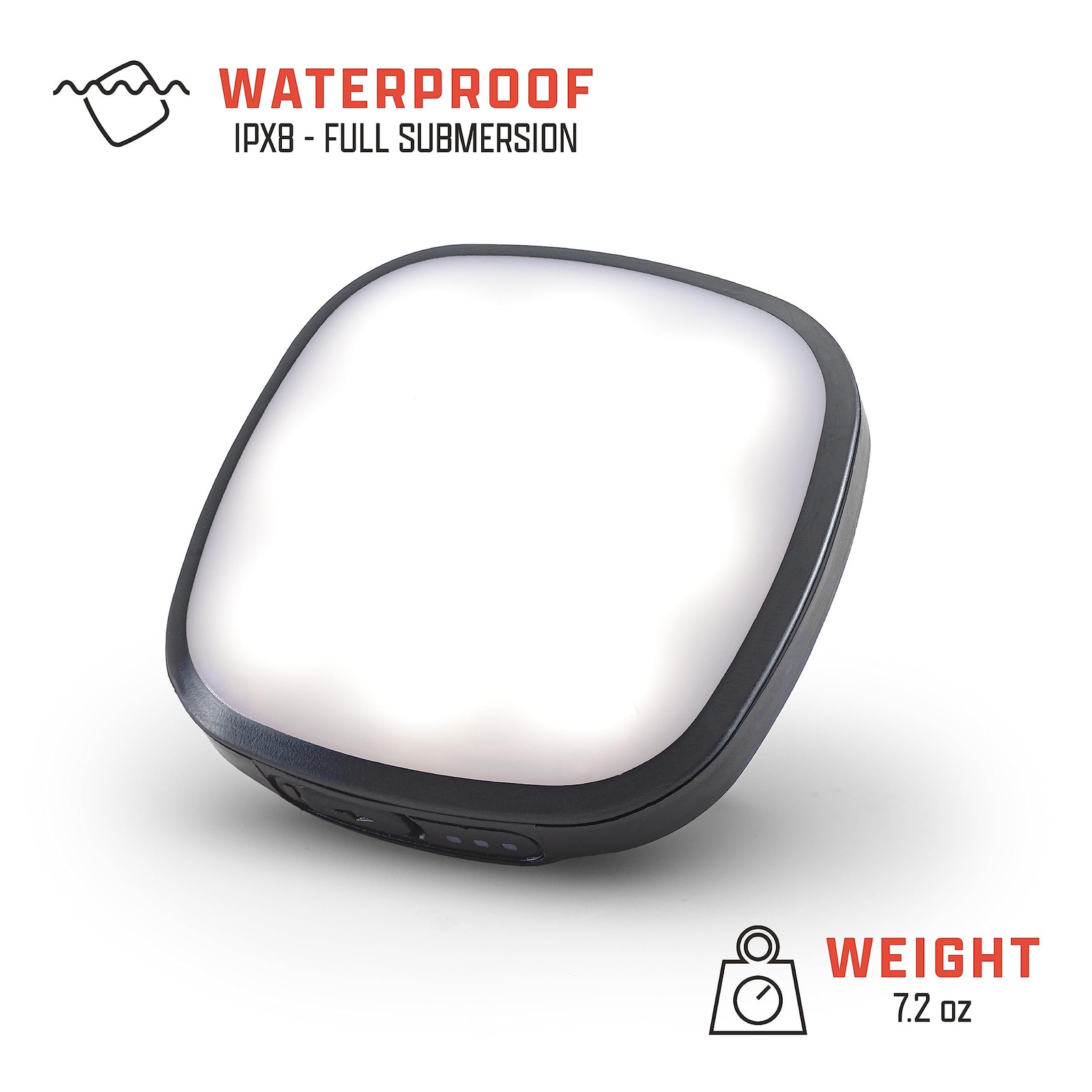 Camping Light Rechargeable 300 Lumen White Light With Red Mode Lock Out Switch 2