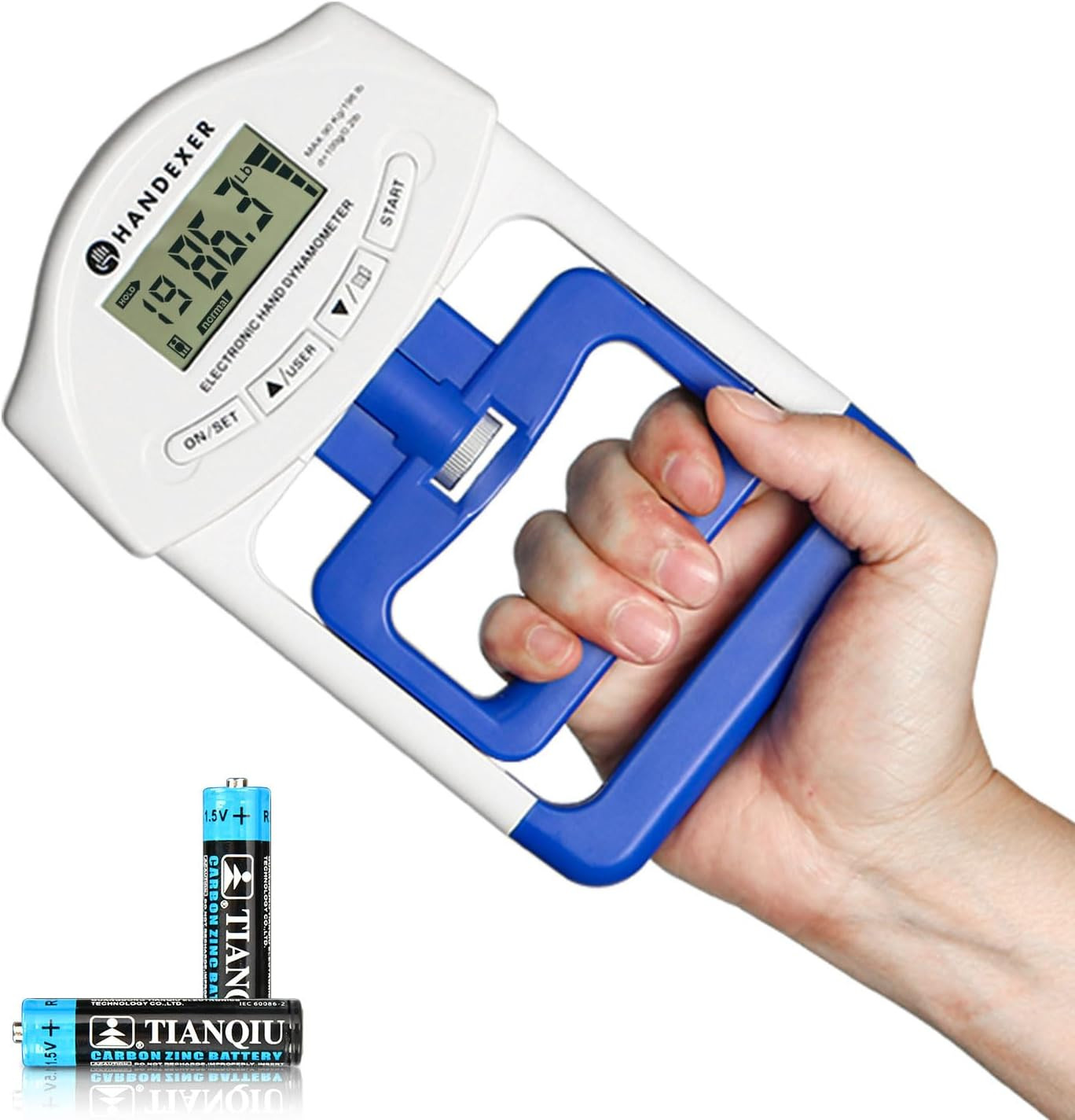 Grip Strength Tester - Hand Grip Dynamometer - Handheld Digital Grip Measurement