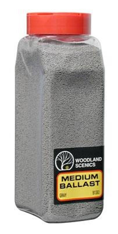 Woodland Scenics B1382 Medium Ballast Gray Shaker