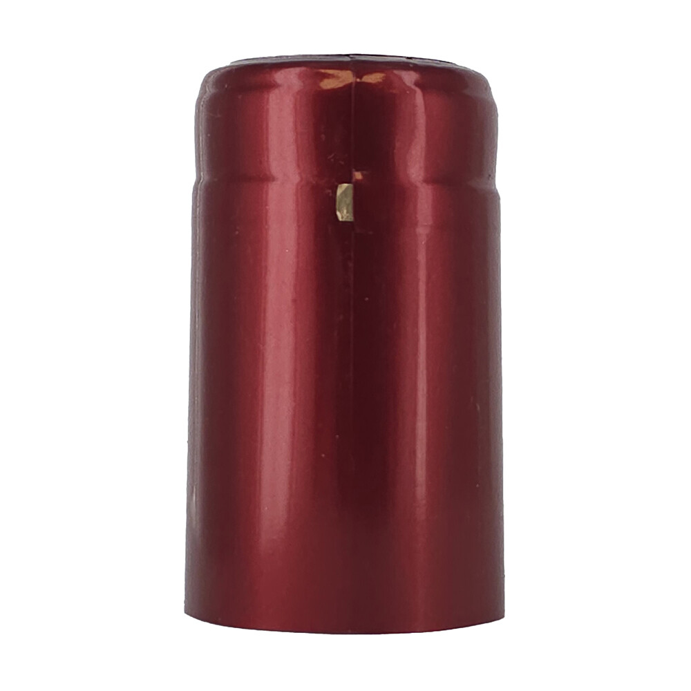 PVC Heat Shrink Capsules W/Tear Tabs-60 Count(Metallic Solid Ruby Red)