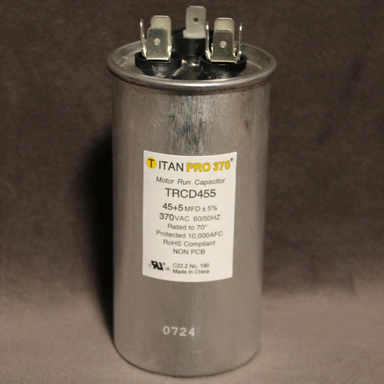 ~Discount HVAC~ DE-TRCD455 - Titan Pro - Motor Run Capacitor - Round