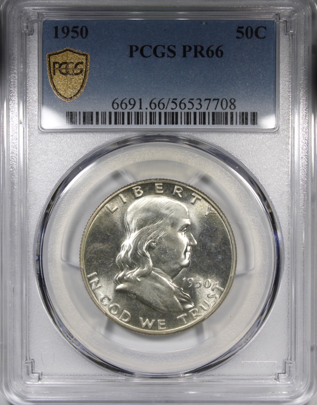 1950 Proof Franklin Half Dollar PCGS PR66 Low Mintage 50C