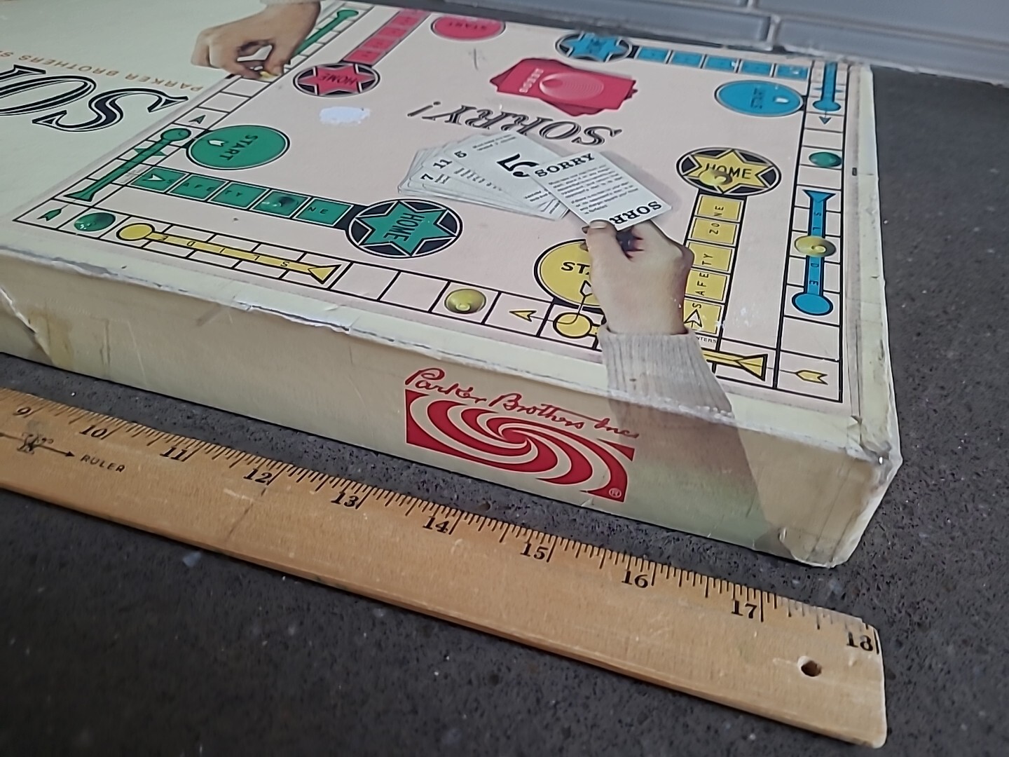 1964 SORRY Board Game Parker Brothers Complete Vintage Complete