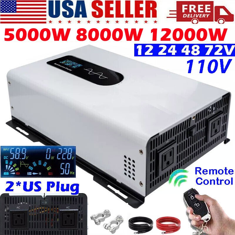 Pure Sine Wave Inverter 5000W 8000W 12000W 12V 24V 48V 72V 110V Solar Off Grid