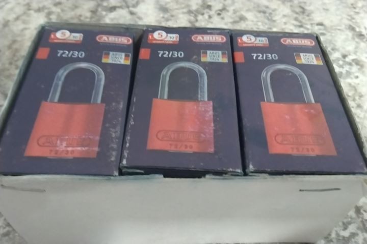 Abus 72/30 KA X 6 6 Pk 3/16 In Shackle Diameter Lockout Padlock (AW)