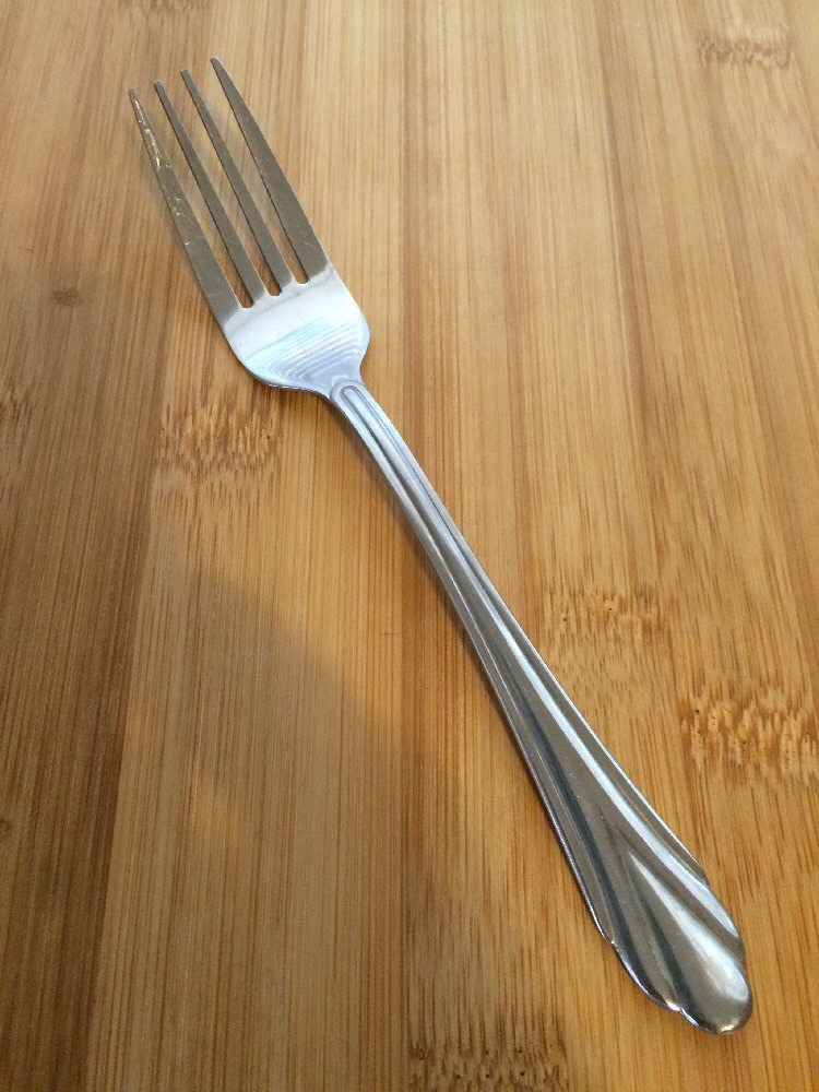 Hampton Silversmiths Glossy Stainless Scalloped Tip ROSE  Salad Fork  6 3/4"