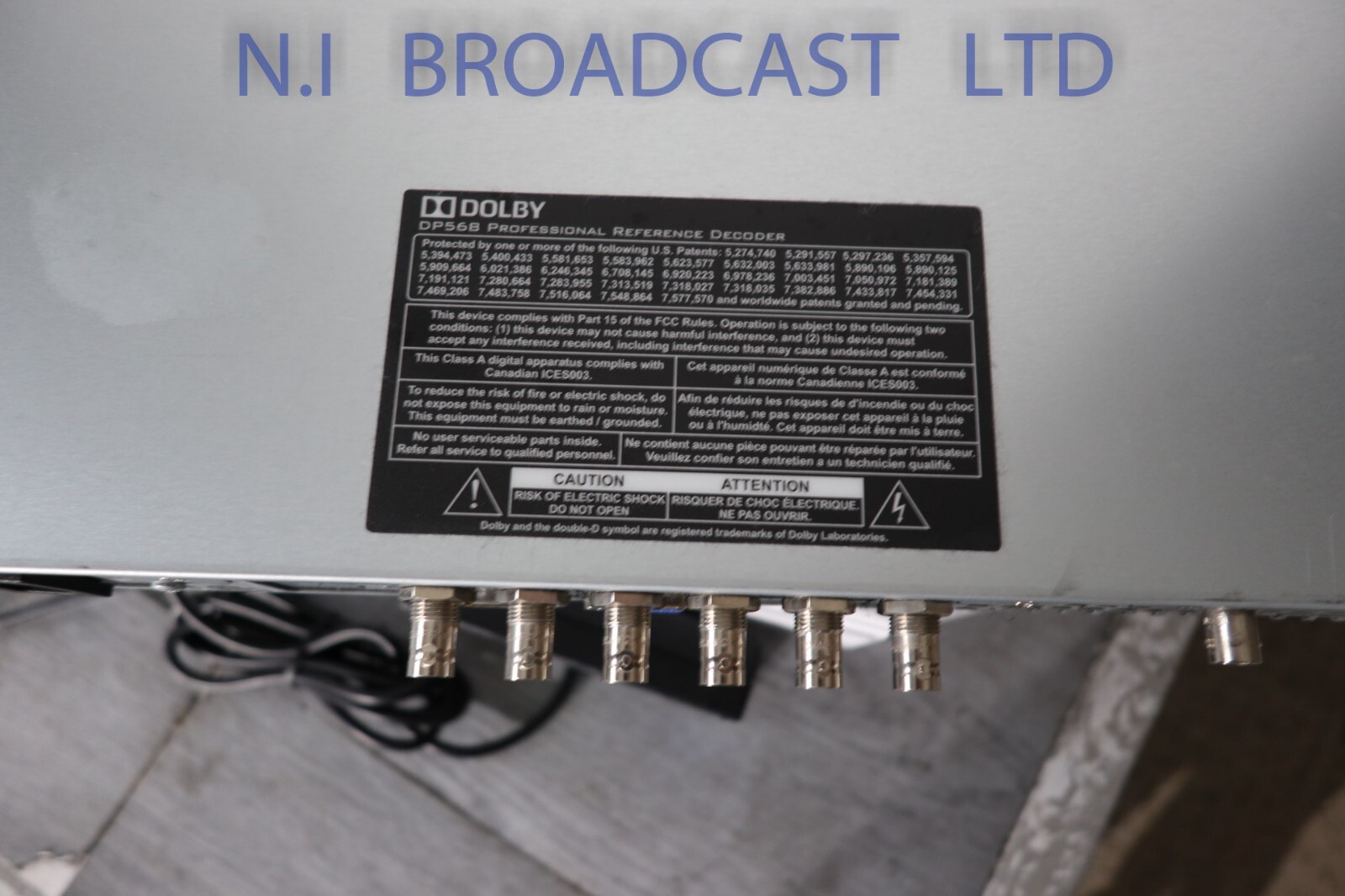 Dolby DP568 reference decoder for 7.1 surround The Dolby DP568 Professional