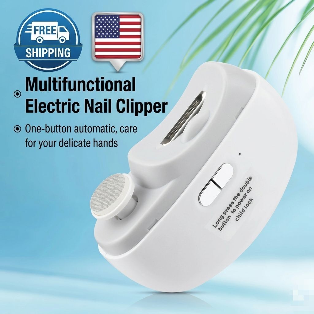 Safety Electric Nail Clipper Automatic Thick Nails Trimmer Professional Tool. US