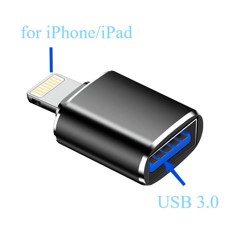 To USB 3.0 OTG Adapter for iPhone iPad Camera Card Reader Flash Drive