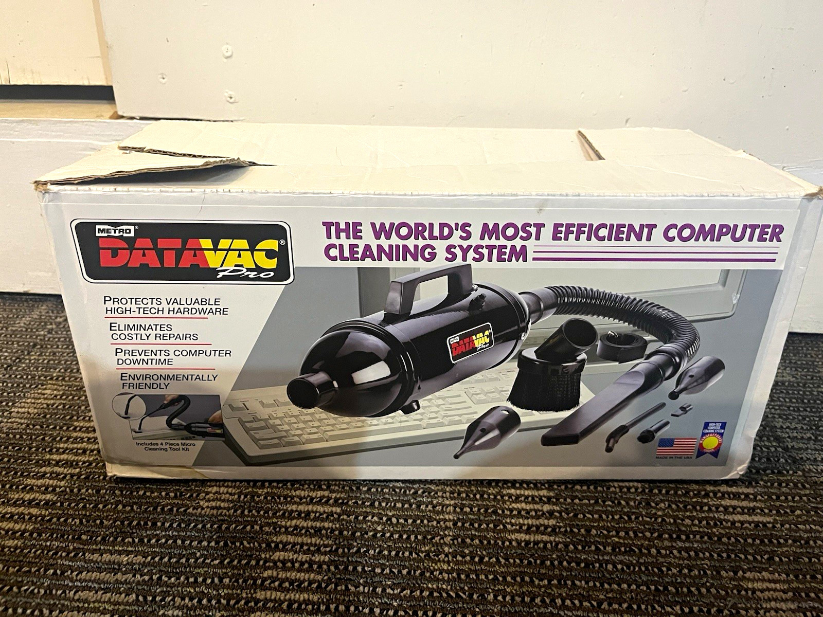 Metro DataVac Pro Electric Duster Computer Cleaning Kit w/ Hose Nozzles Brush