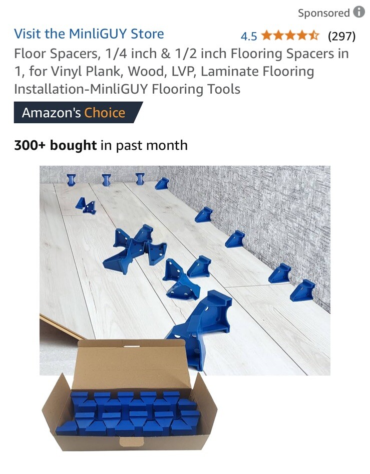 MinliGUY (20) 2 In 1 Floor Spacers 1/2” & 1/4”