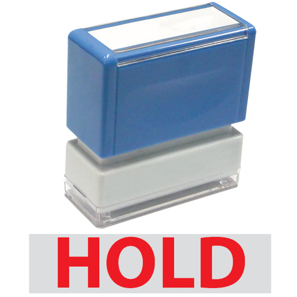 Hold - JYP PA1040 Pre-Inked Rubber Stamp (Red Ink)