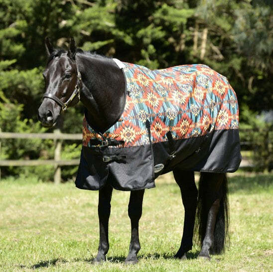 WeatherBeeta ComFiTec Essential Standard Neck Lite Turnout-WESTERN SUNSET-CLOSEO