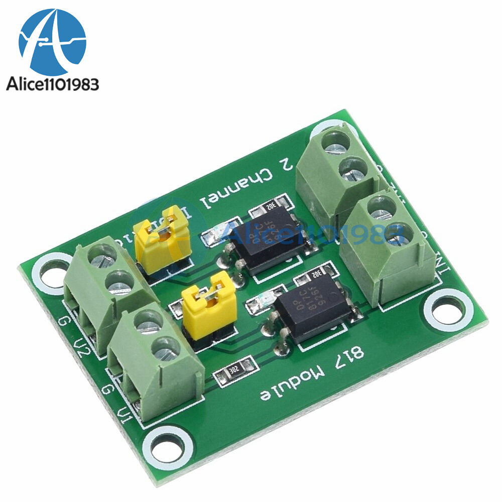 PC817 2-Channel Optocoupler Isolation Board Voltage Converter Adapter Module