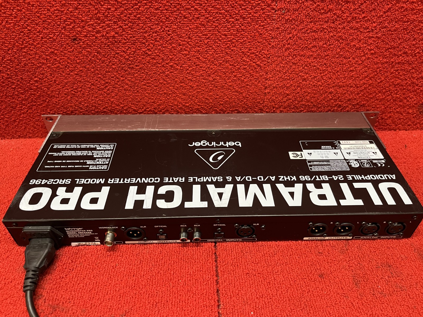 Used Behringer Ultramatch Pro SRC2496 AD/DA Sample Rate Converter Good Condition