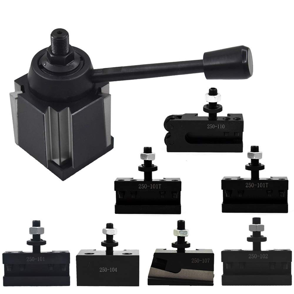 AXA 250-111 Wedge Tool Post Set For Lathe 6 - 12" Plus 2 Extra Tool Holder New