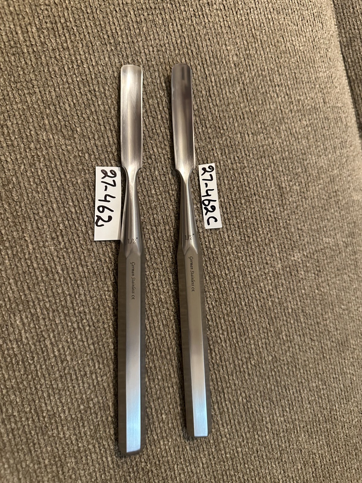 ORTHOPEDIC HIBBS GOUGES 9" STRAIGHT & CURVED 1/2" WIDE