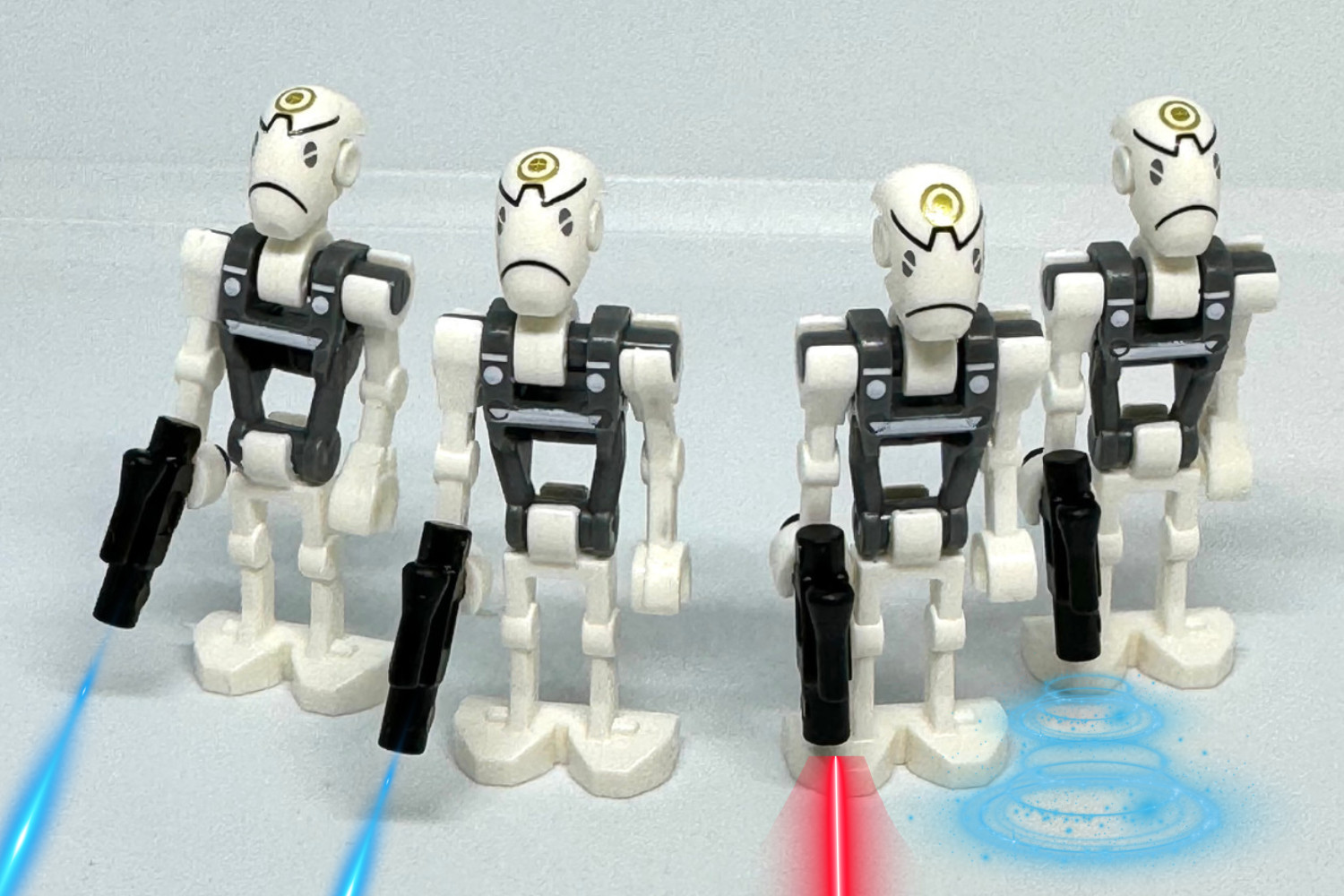 Kamino Training Droids custom minifigures 4-pack (great w/ star wars 40765) lego