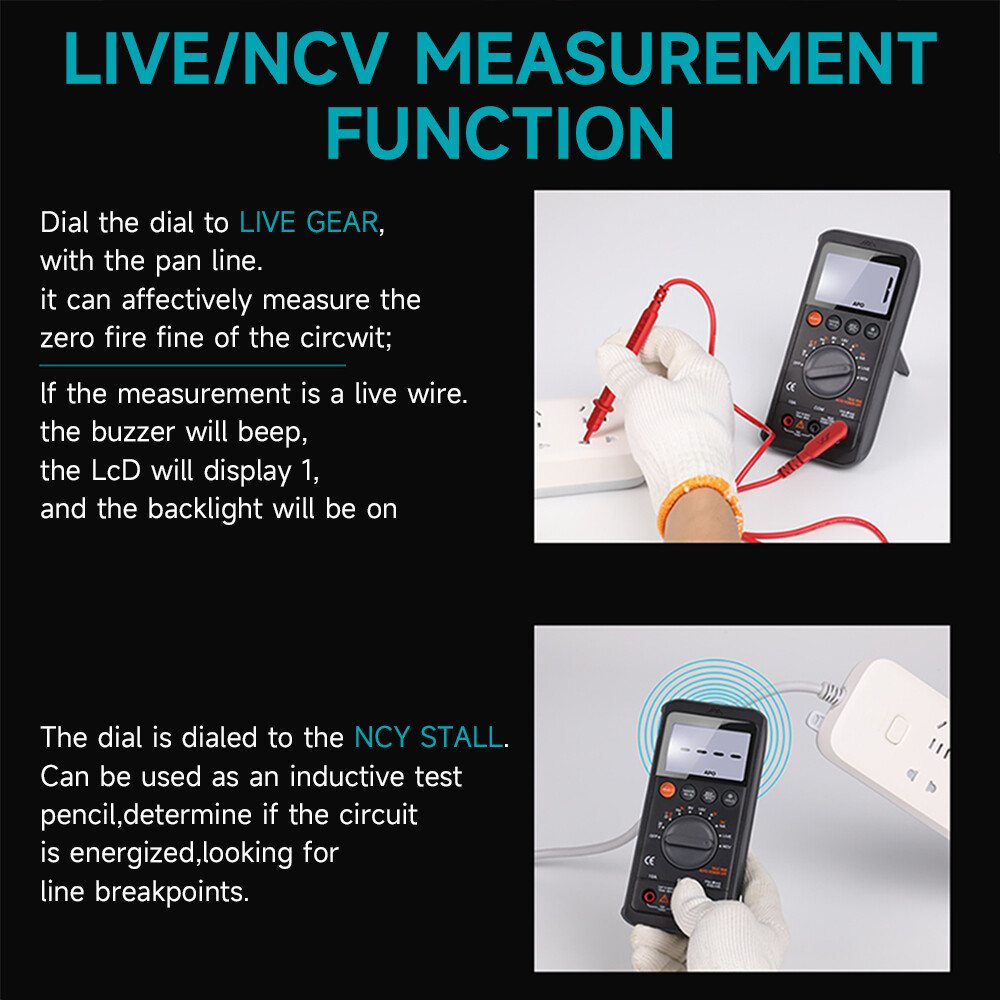 6000 Counts with DC/AC Voltmeter; Measures Voltage Digital Multimeter Tester#