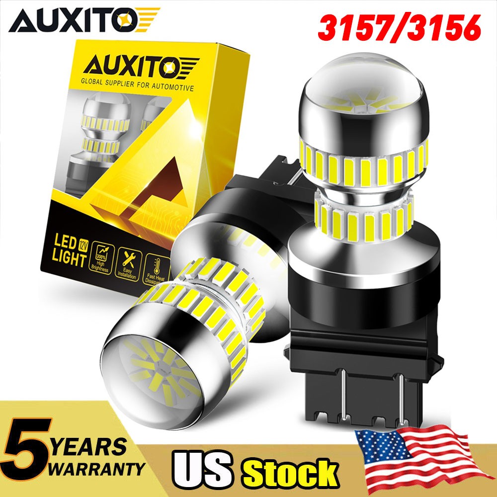 2-10PCS AUXITO 3157 3156 LED Reverse Backup Light Bulbs White Parking DRL Lamp