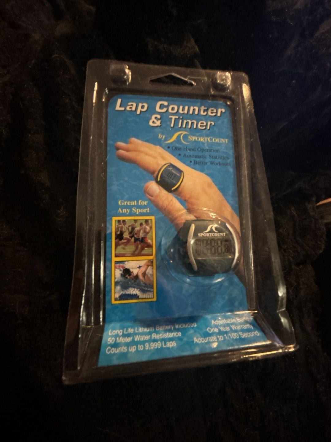 SportCount Combo Lap Counter & Timer Finger Ring (90010 Blue)