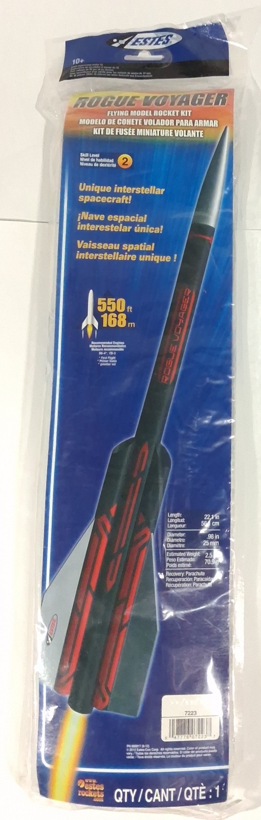 Estes Rouge Voyager 7223 Flying Model Rocket Kit New Sealed