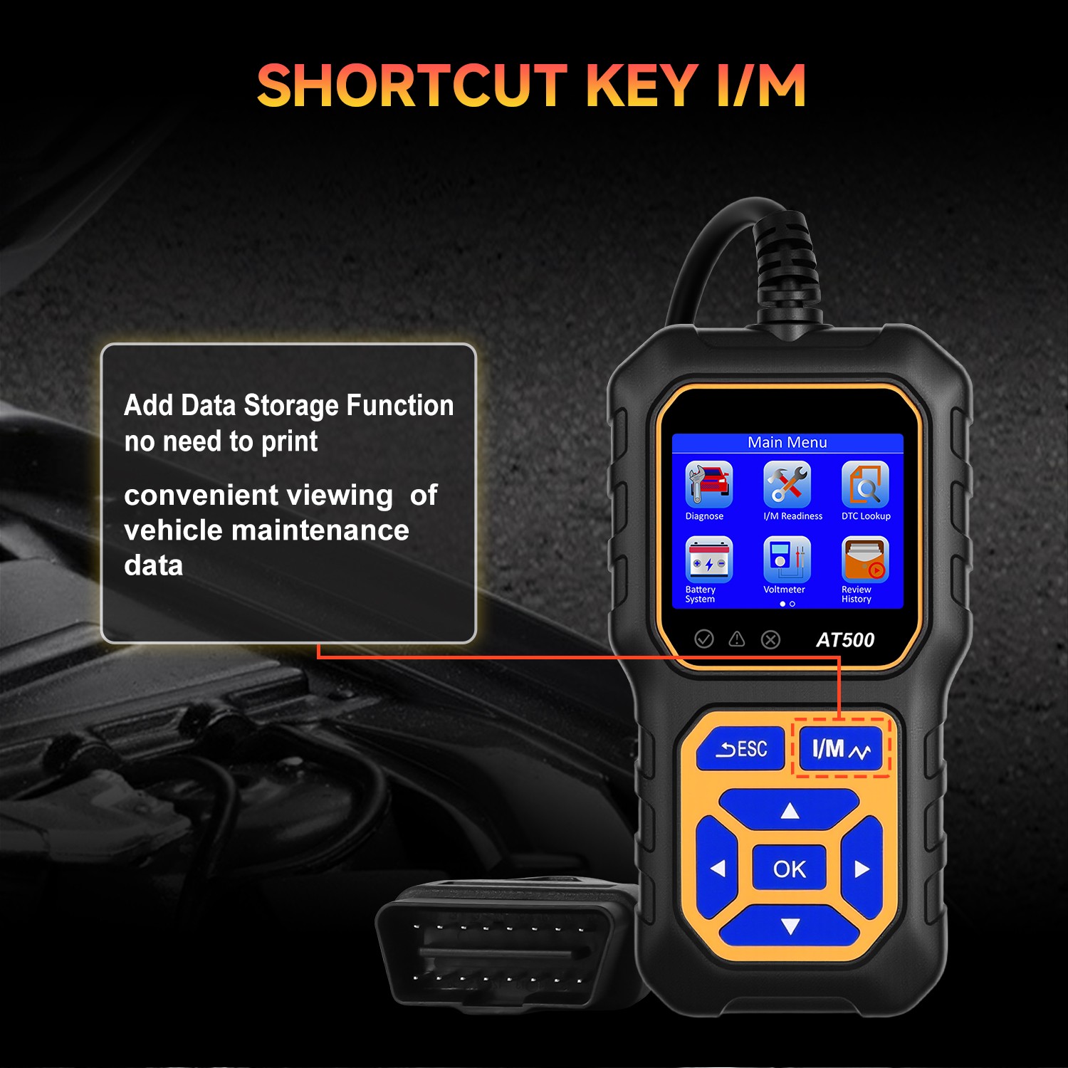 Car Diagnostic Scanner Code Reader Engine Tool Fault for OBD II Protocol 996-UP