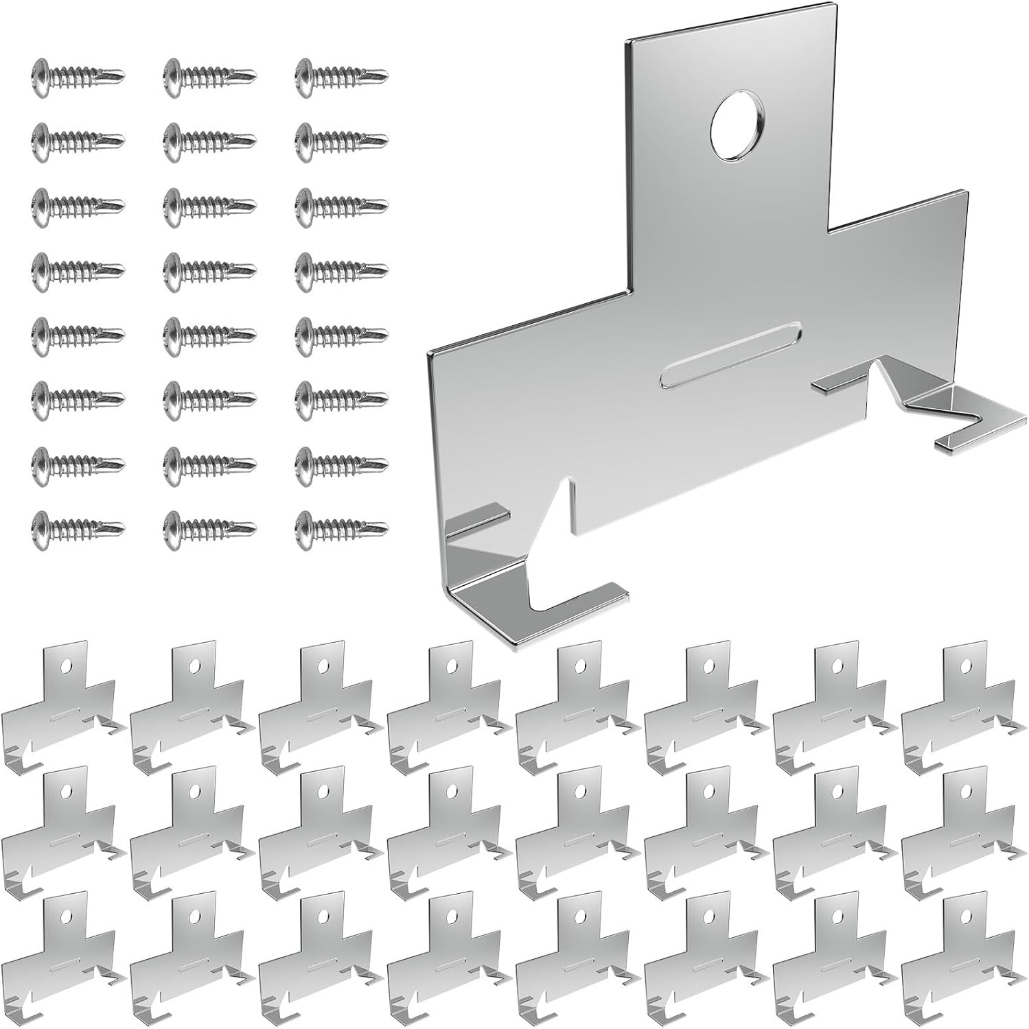 24PCS Retrofit Recessed Light Clips Housing C Clips for Downlight,with Self Tapp