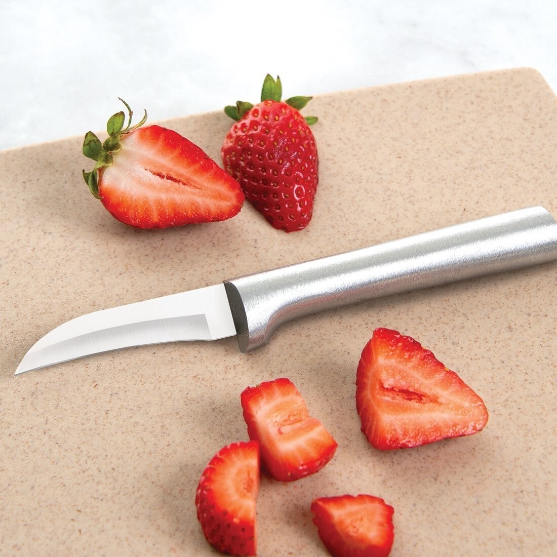 Rada Granny Paring Knife Silver Curved blade USA made L/R hand cutlery