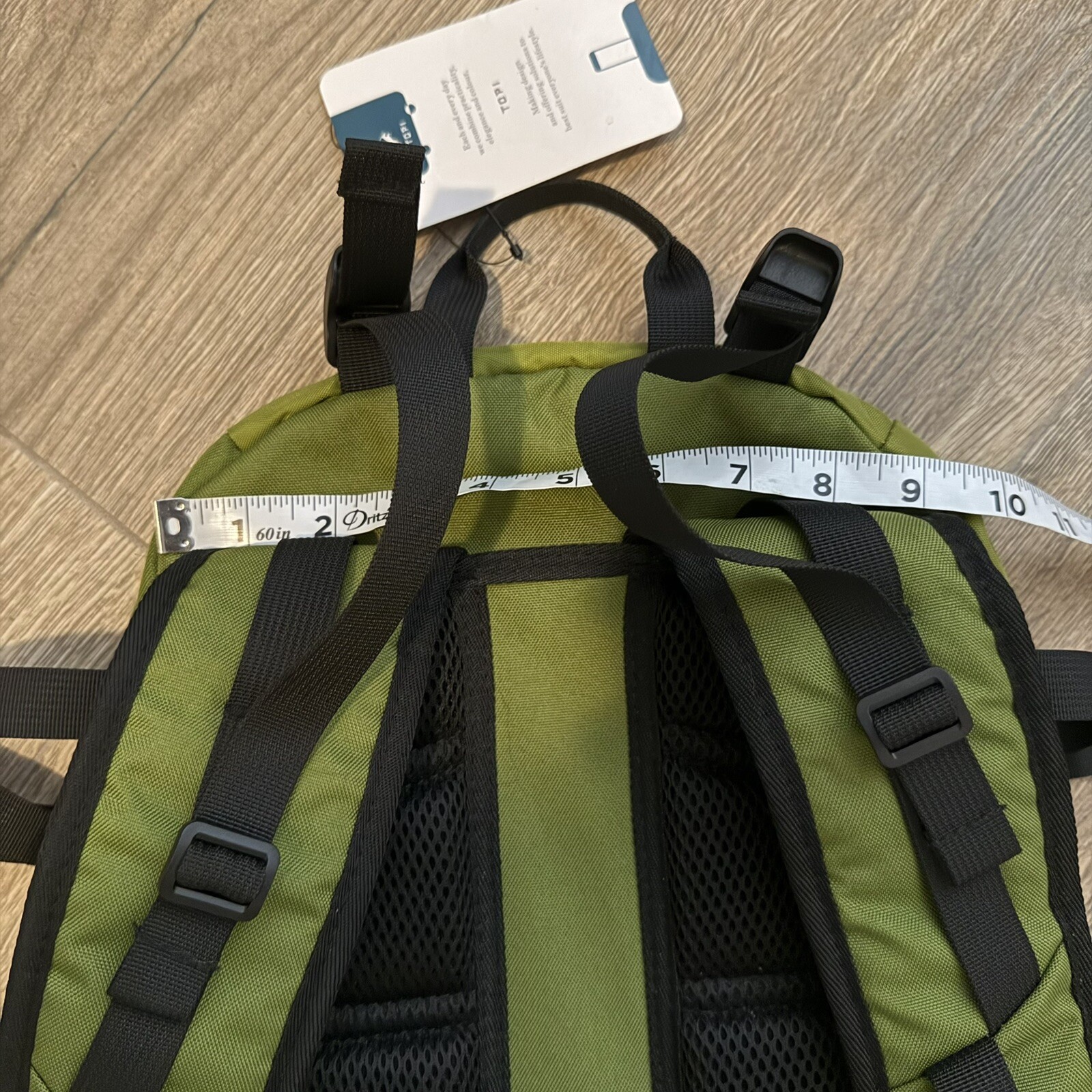 TOPI Green Hiking School Travel Backpack NWT