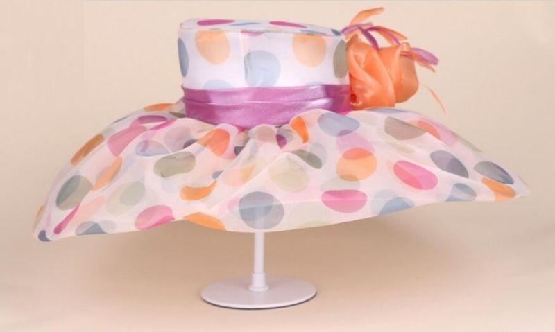 New Women's Kentucky Derby Church Wedding Noble Dress hat organza feather hat