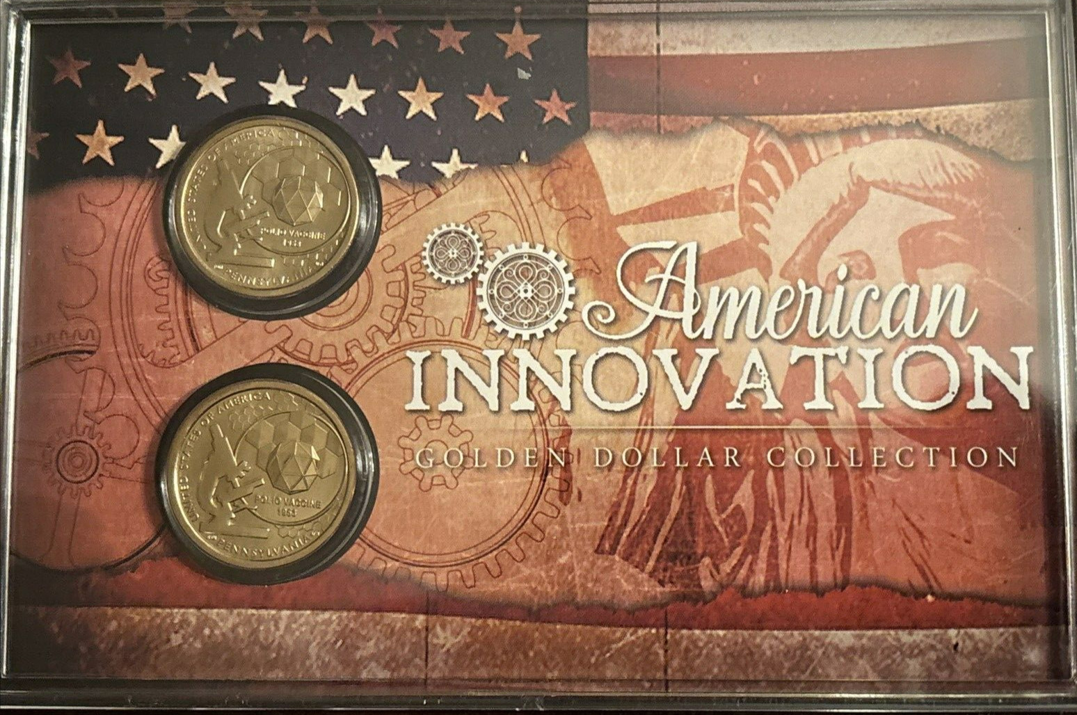 American Innovation Golden Dollar Collection 2 Coins P&D UNC Pennsylvania set