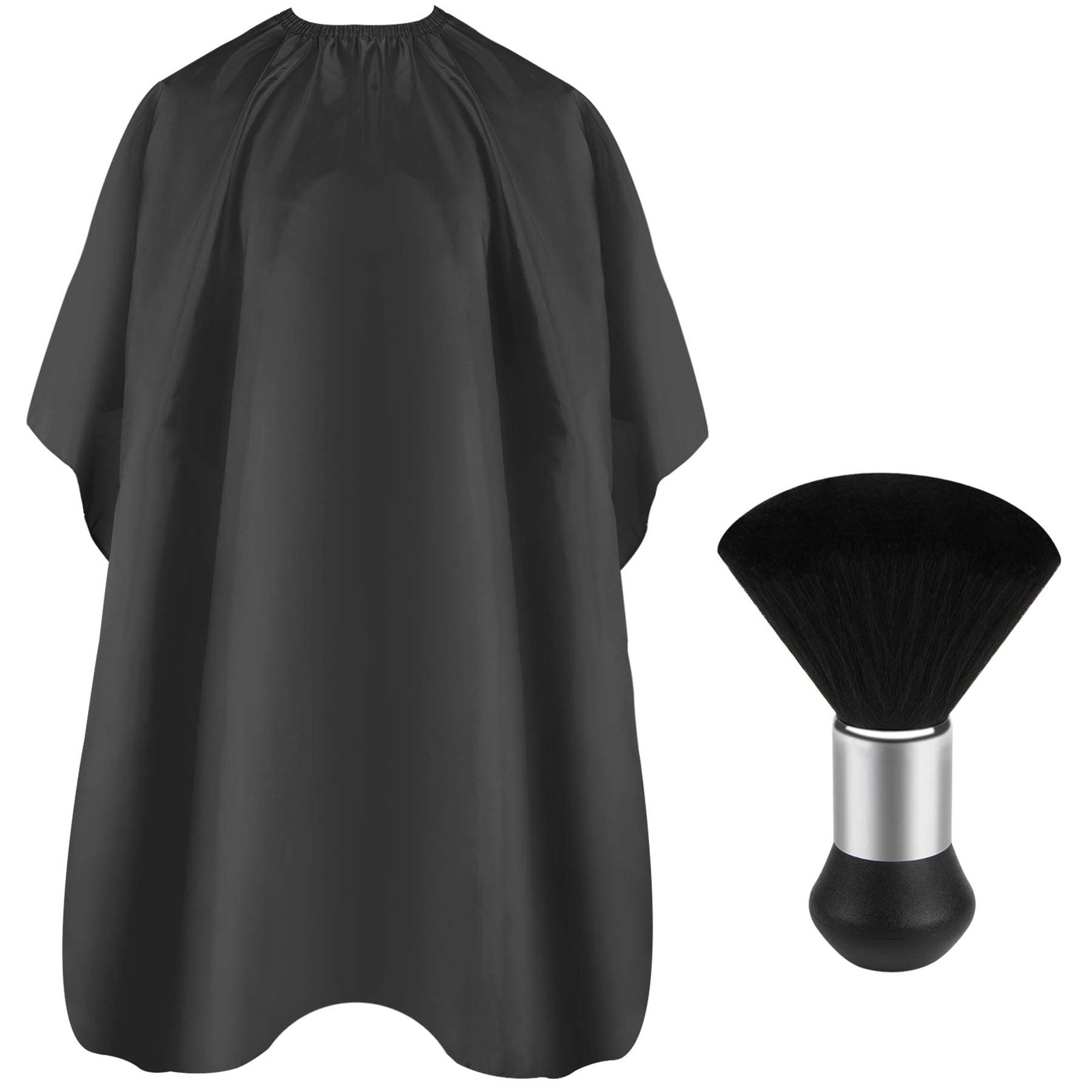 FEBSNOW Professional Hair Cutting Cape with Neck 1 Count (Pack of 1), Black
