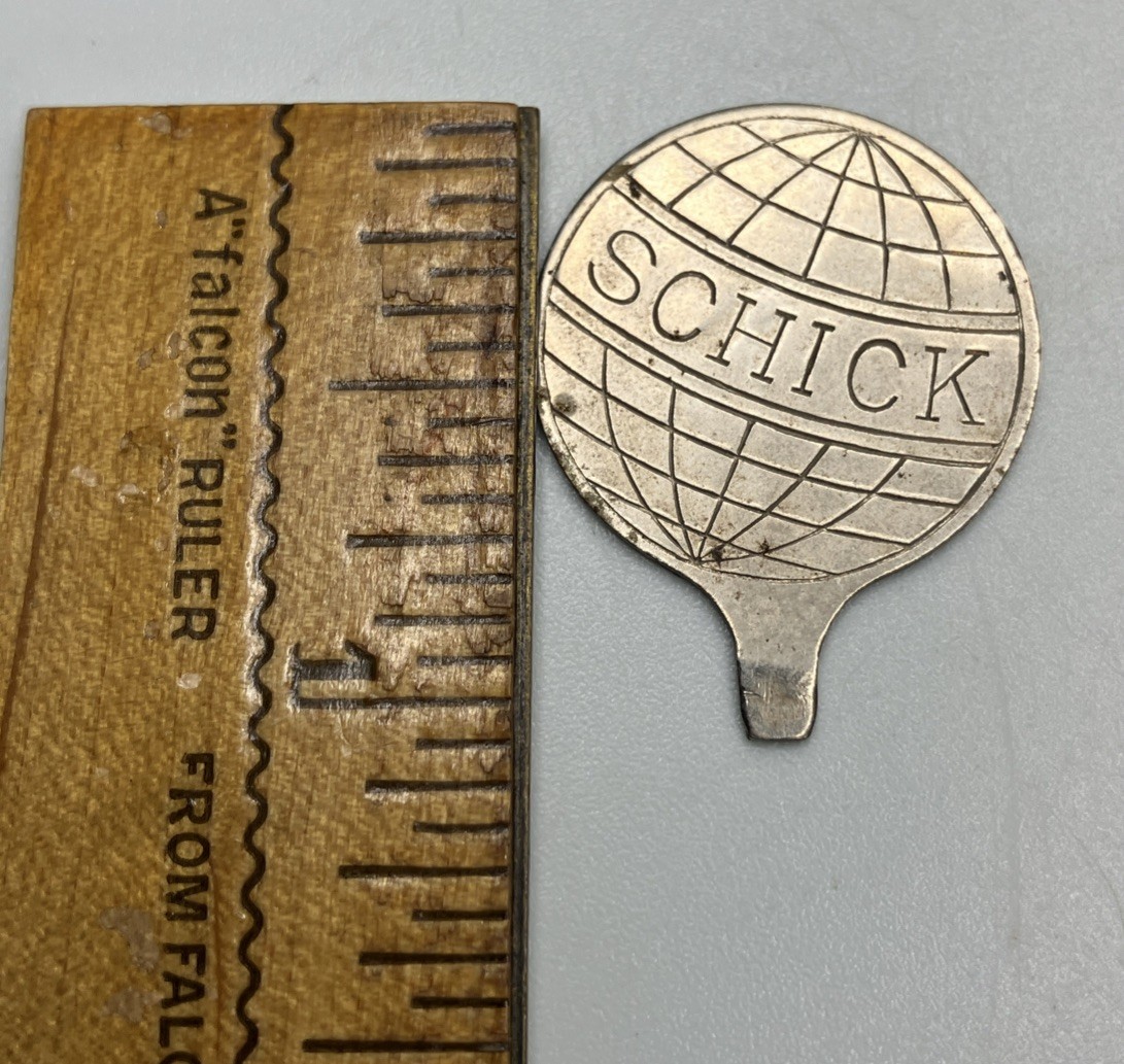 TOKEN MEDAL ADVERTISE SCHICK