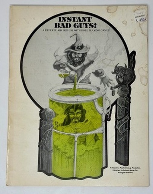 Instant Bad Guys Referee Aid Balboa Game Company RPG