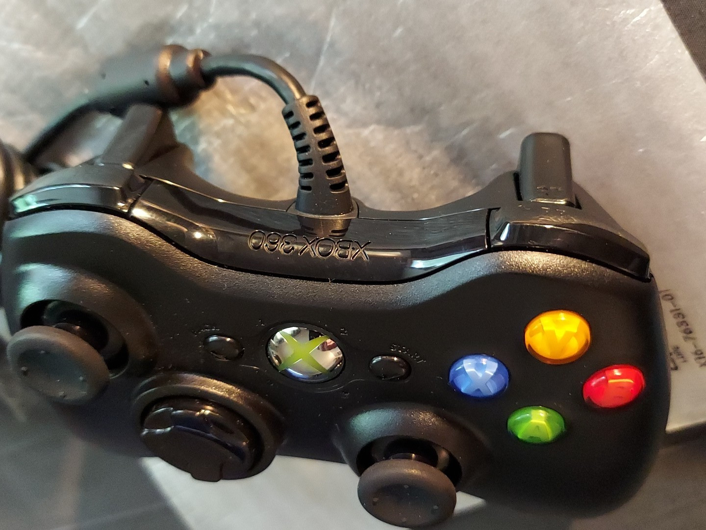 New NIB Genuine Official Microsoft 360 X360 PC Wired USB Controller Black